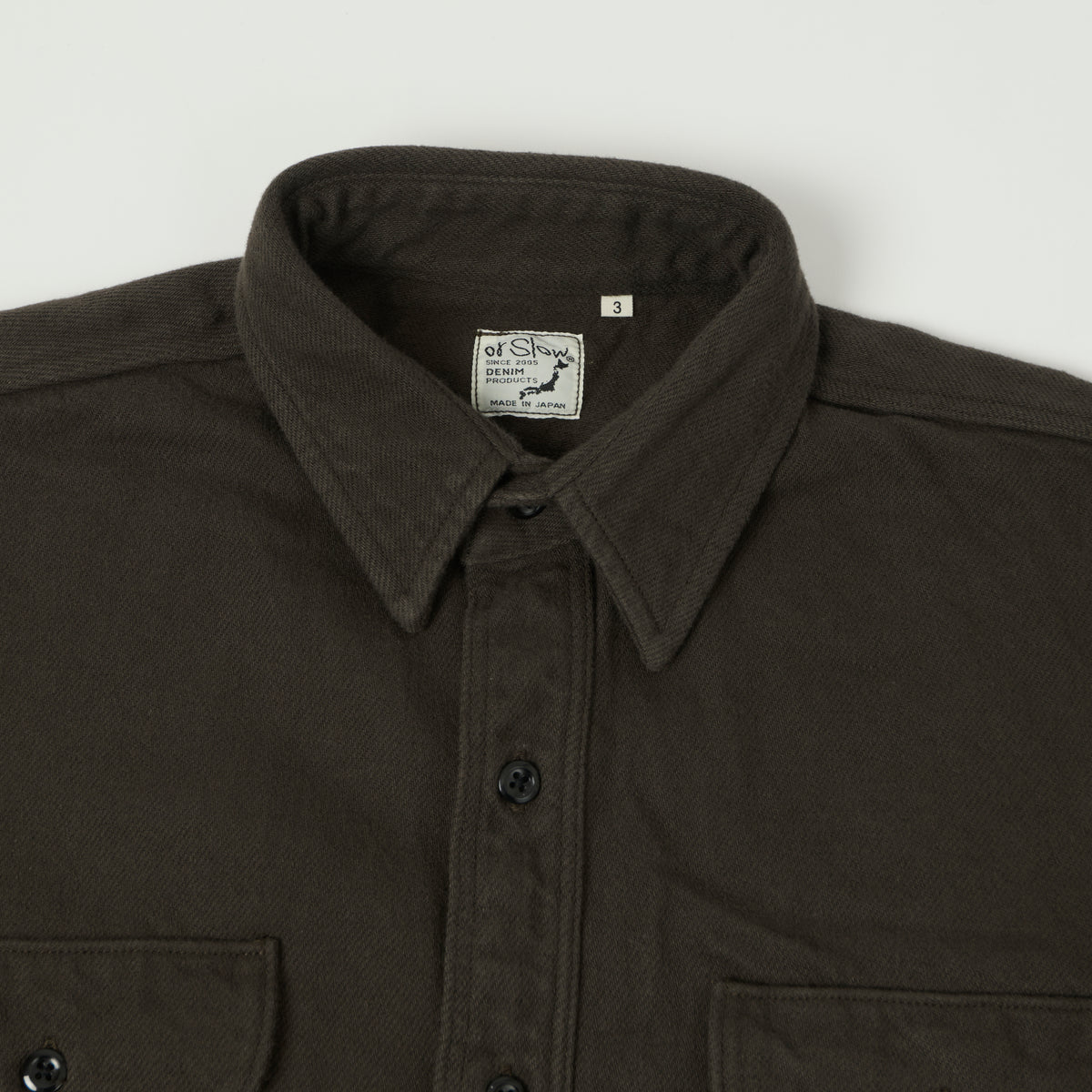 orSlow Flannel Work Shirt - Coffee Brown