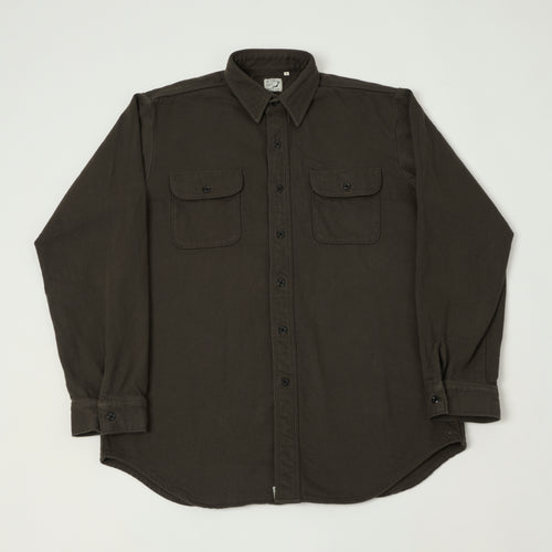 orSlow Flannel Work Shirt - Coffee Brown