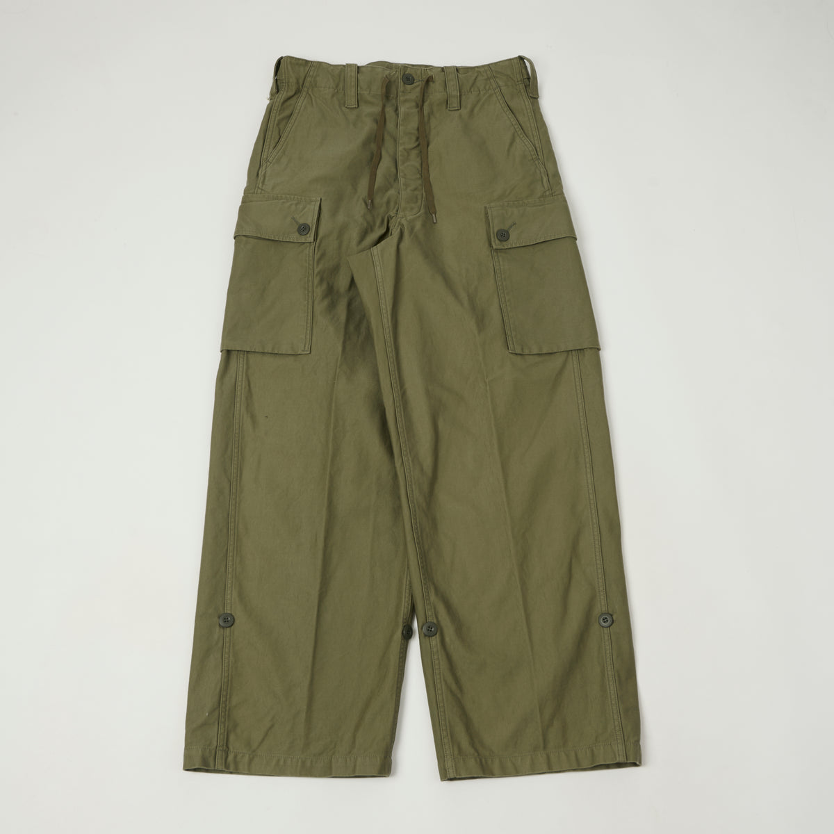 orSlow Sateen Cargo Pants - Army Green