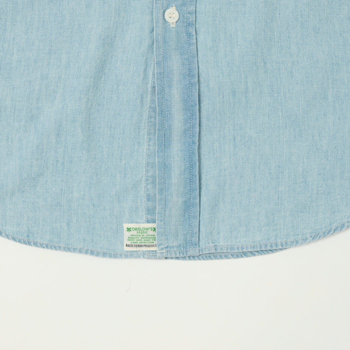 orSlow Short Sleeve Chambray Work Shirt - Bleach Wash