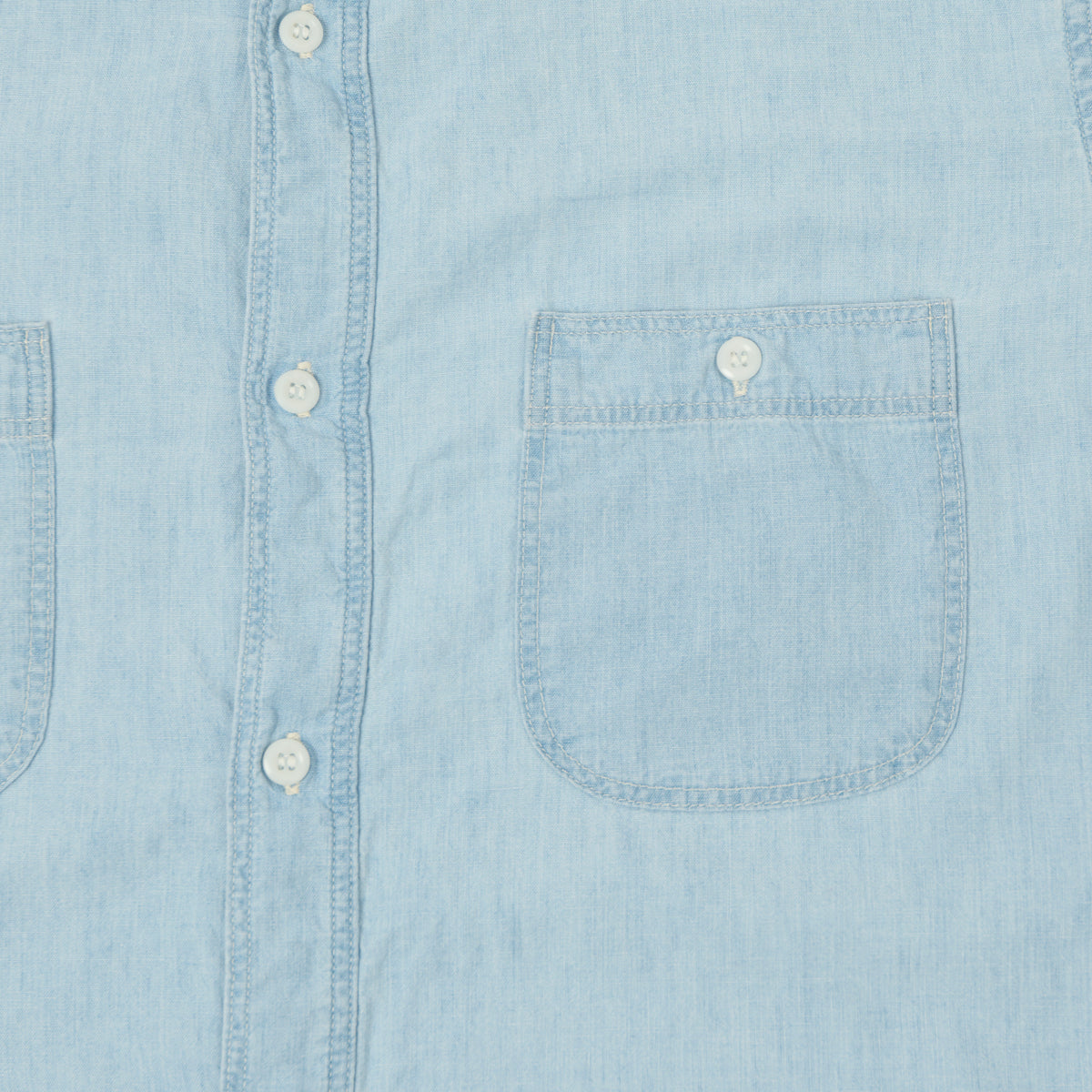 orSlow Vintage Chambray Work Shirt - Sky Blue