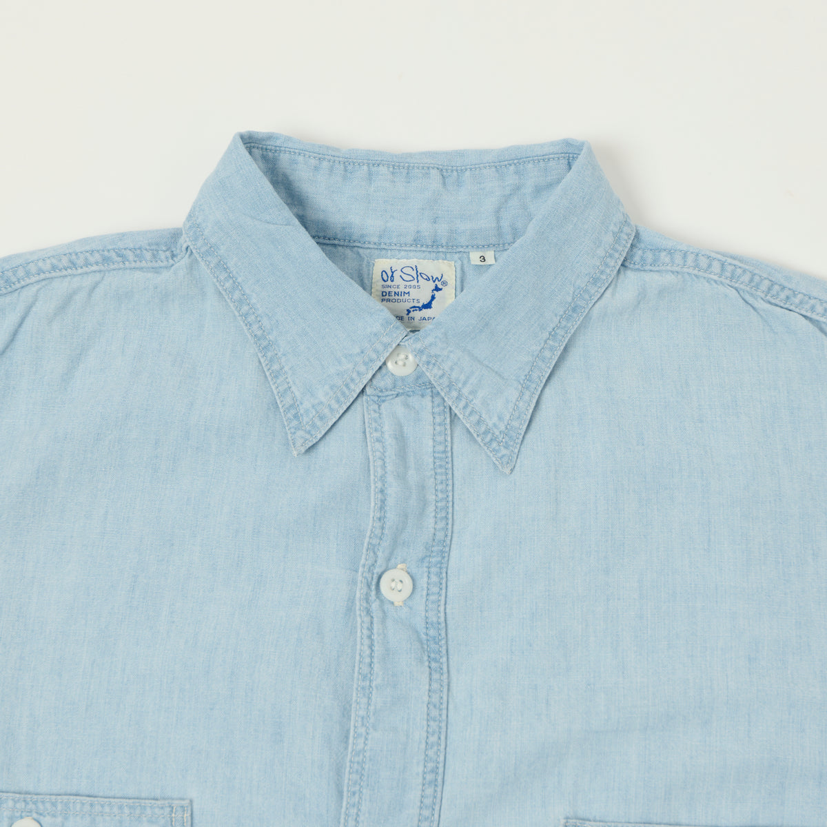 orSlow Vintage Chambray Work Shirt - Sky Blue