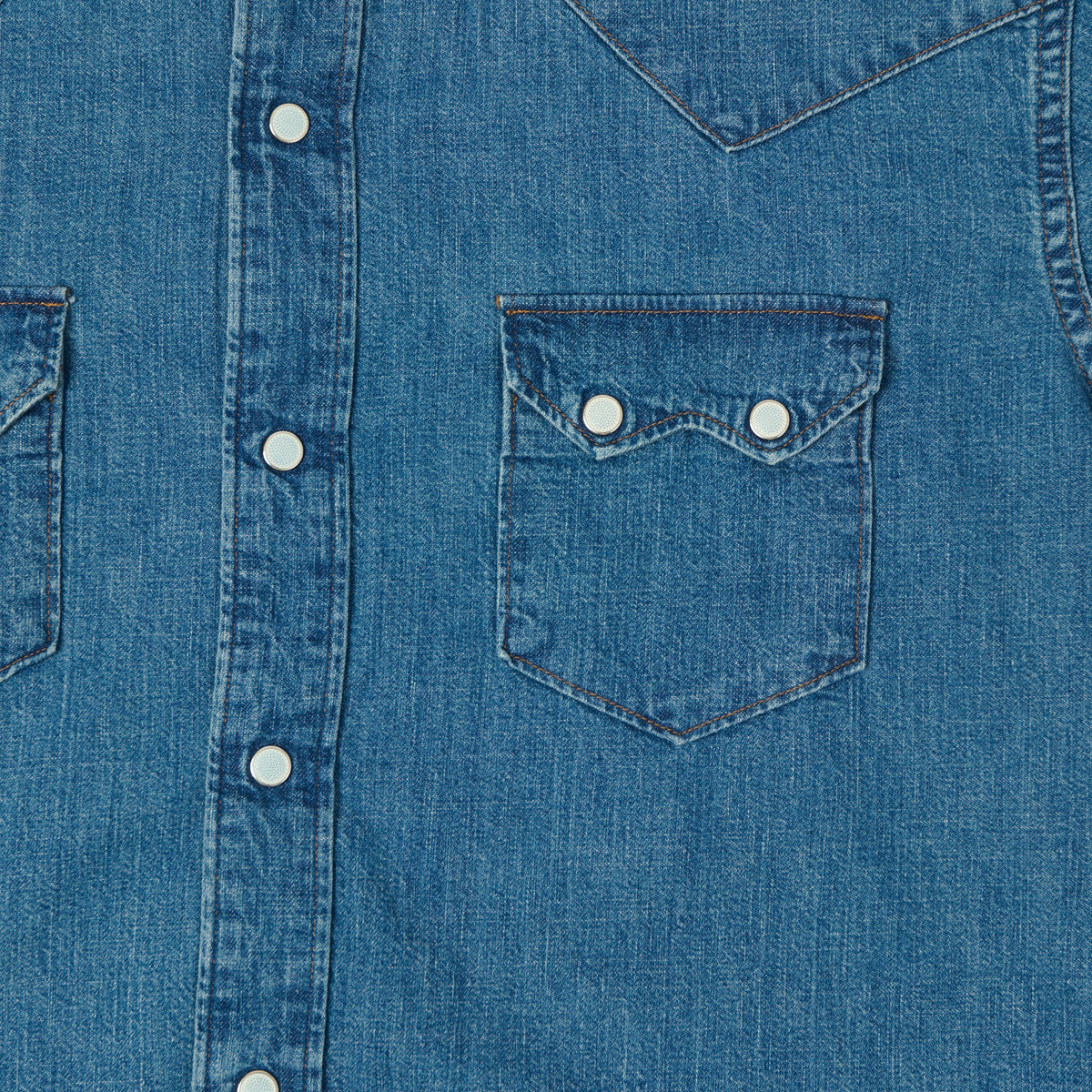 orSlow Denim Western Shirt - Used Wash