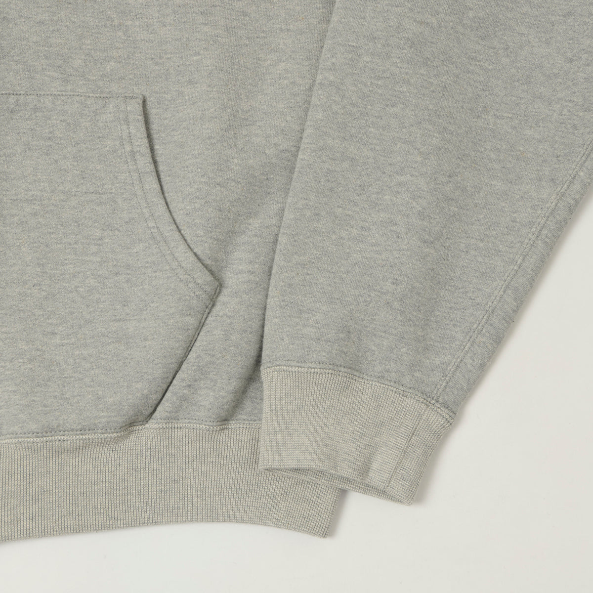 orSlow Zip Through Heavyweight Sweatshirt - Heather Grey