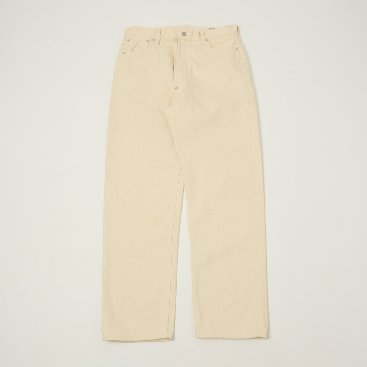 orSlow 'Grandad's' Cinch Back Regular Straight Jean - Ecru