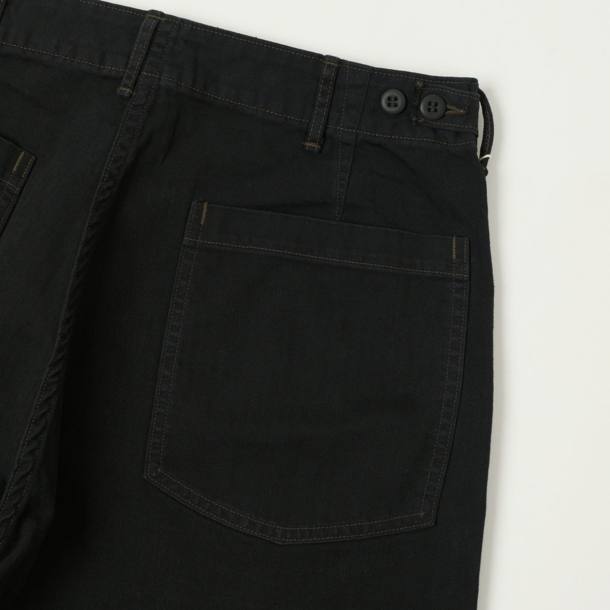 orSlow Herringbone Twill Lightweight Fatigue Pants - Black