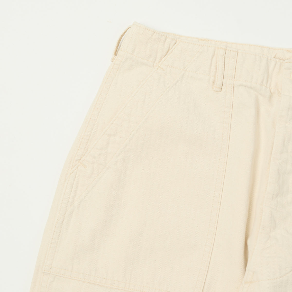 orSlow Herringbone Twill Lightweight Fatigue Pants - Ecru
