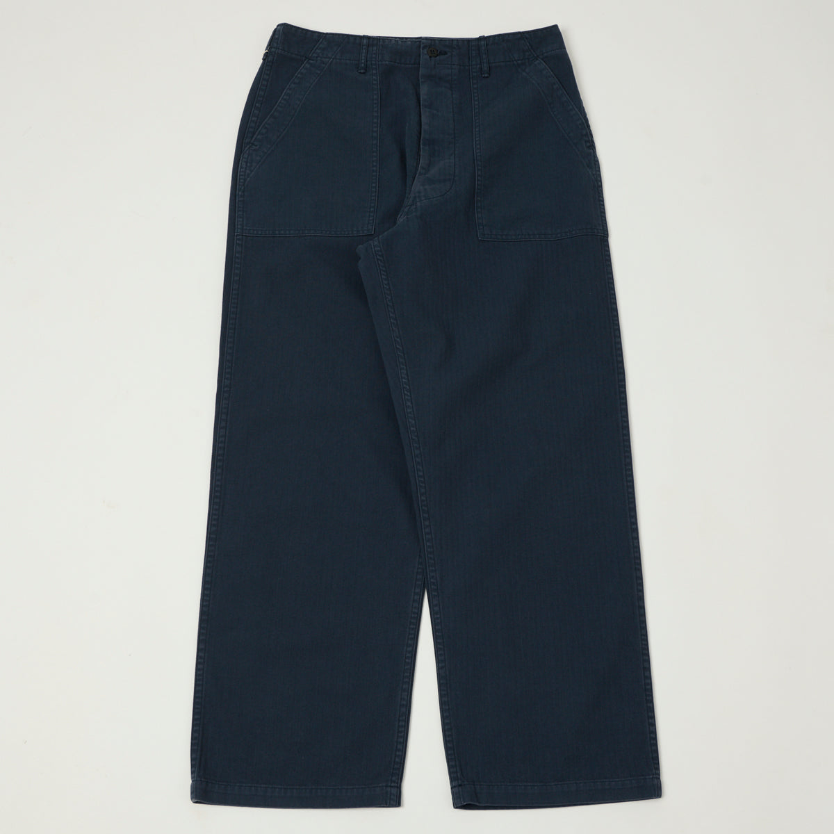 orSlow Herringbone Twill Lightweight Fatigue Pants - Navy