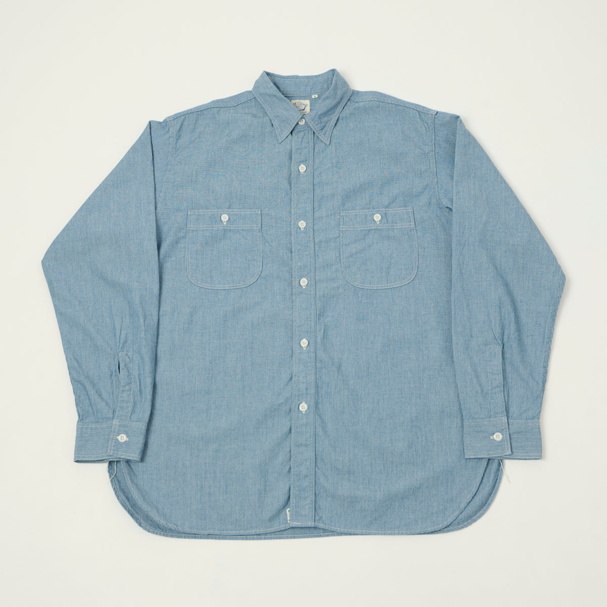 orSlow Vintage Chambray Work Shirt - Hickory Stripe