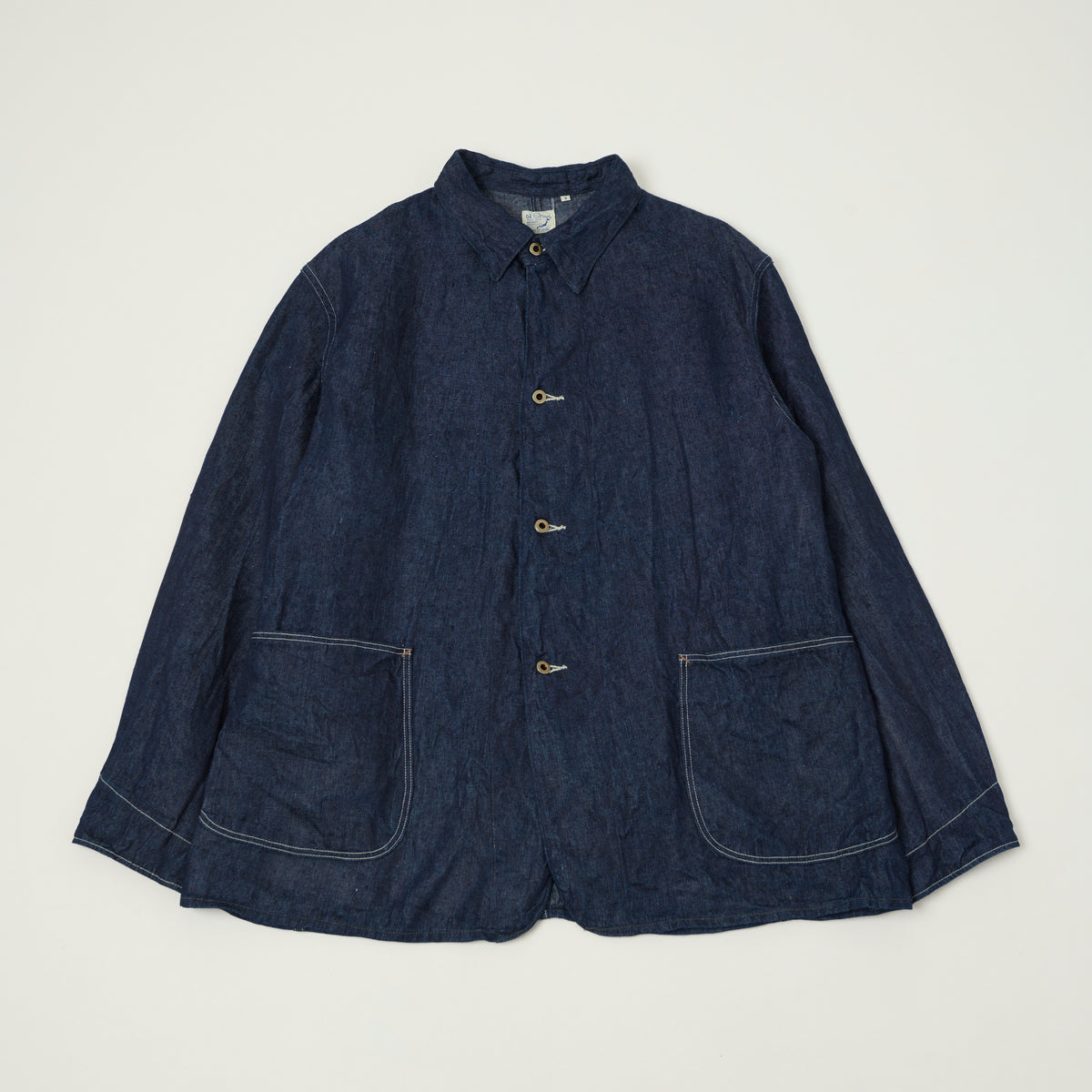 orSlow Linen Denim Chore Jacket - One Wash