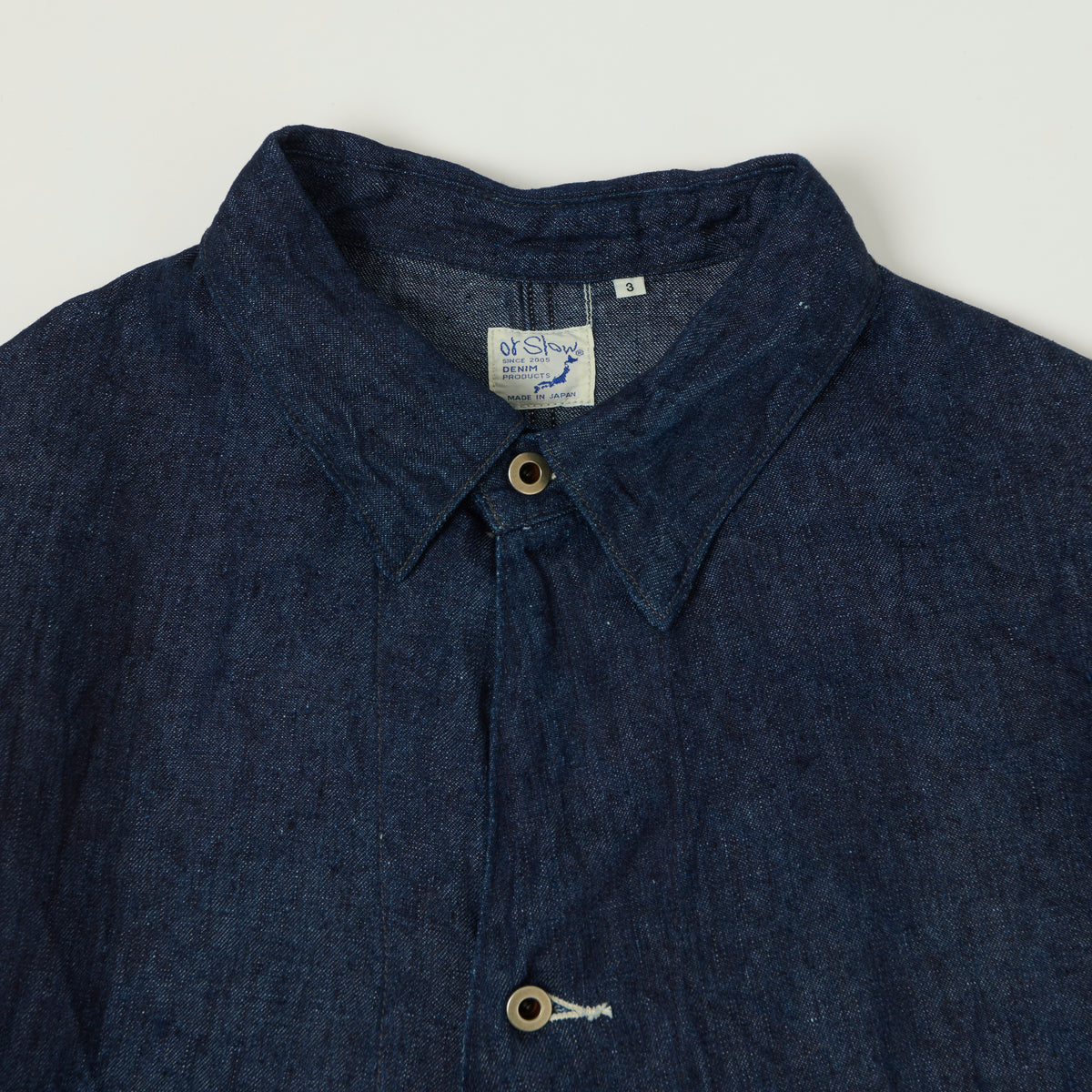 orSlow Linen Denim Chore Jacket - One Wash