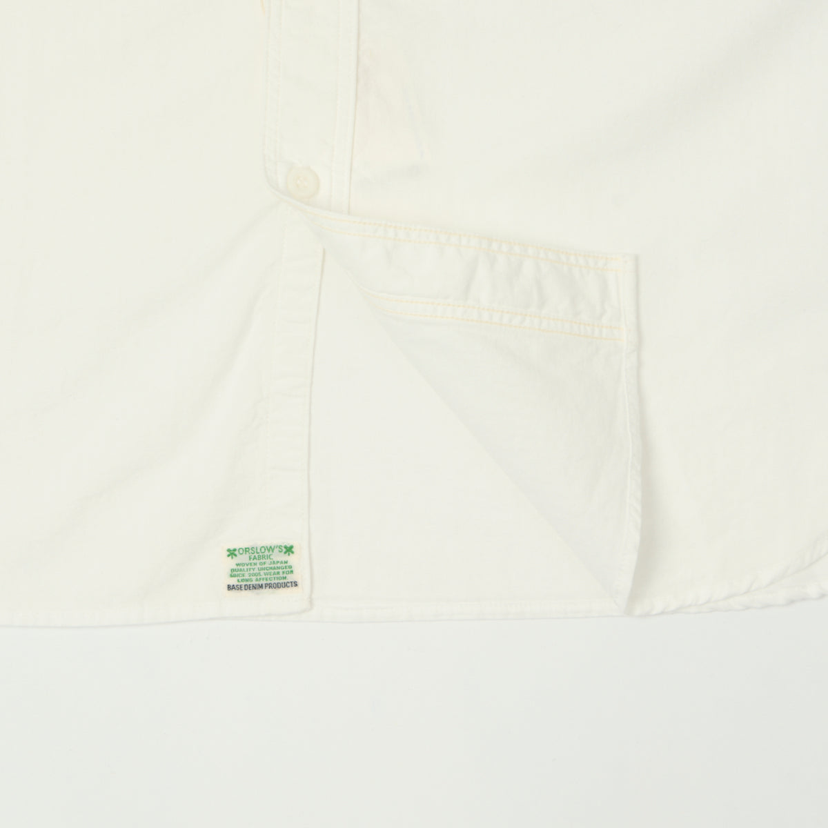 orSlow Short Sleeve Chambray Work Shirt - White