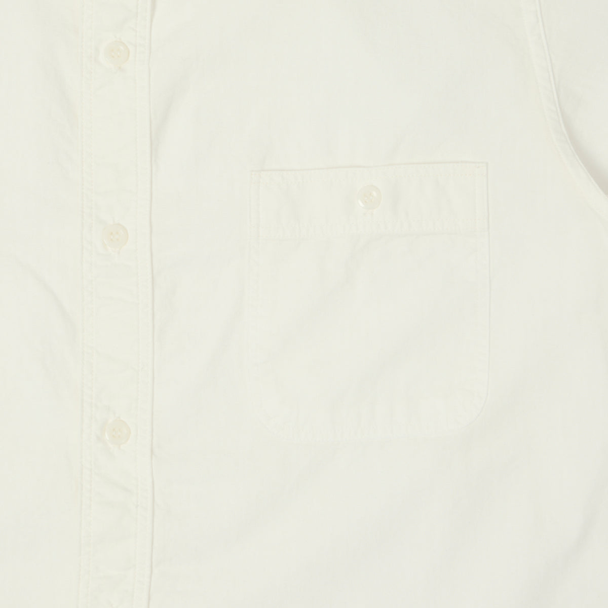 orSlow Short Sleeve Chambray Work Shirt - White