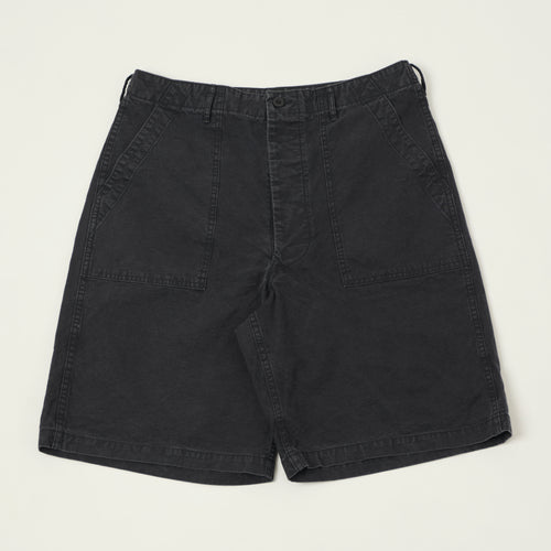 orSlow Lightweight Canvas Summer Fatigue Shorts - Black