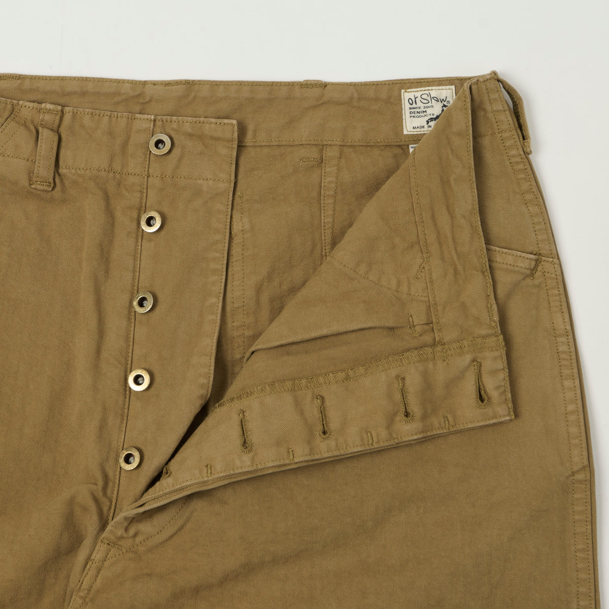 orSlow U.S.M.C. Herringbone Twill Utility Trouser - Khaki