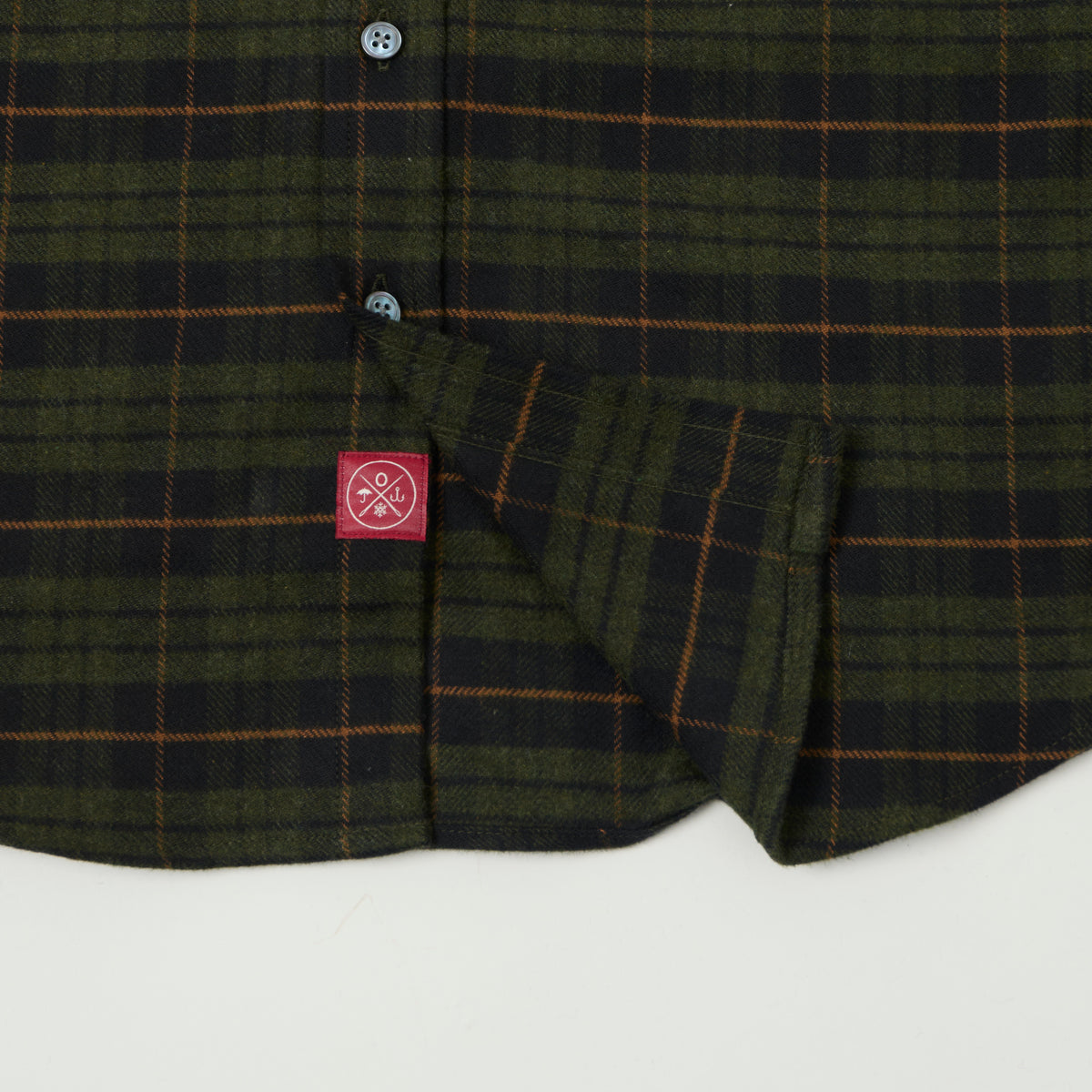 Outclass Classic Button Down Flannel Shirt - Hunter Plaid