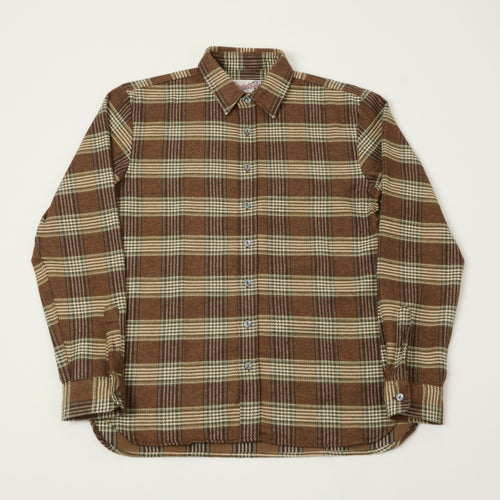 Outclass Blanket Easy Shirt - Brown Houndstooth