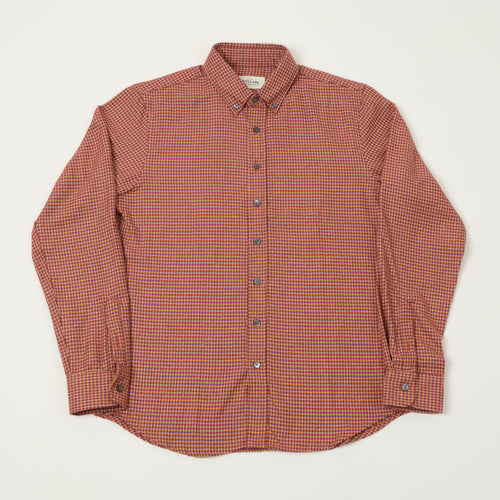 Outclass Classic Button Down Flannel Shirt - Sunset Micro Plaid
