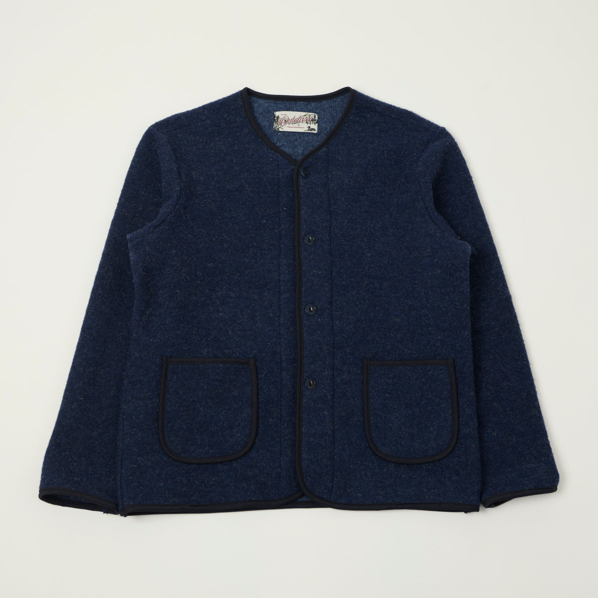 Outclass Boiled Wool Military Liner - Indigo