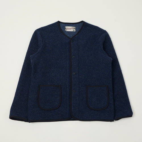 Outclass Boiled Wool Military Liner - Indigo