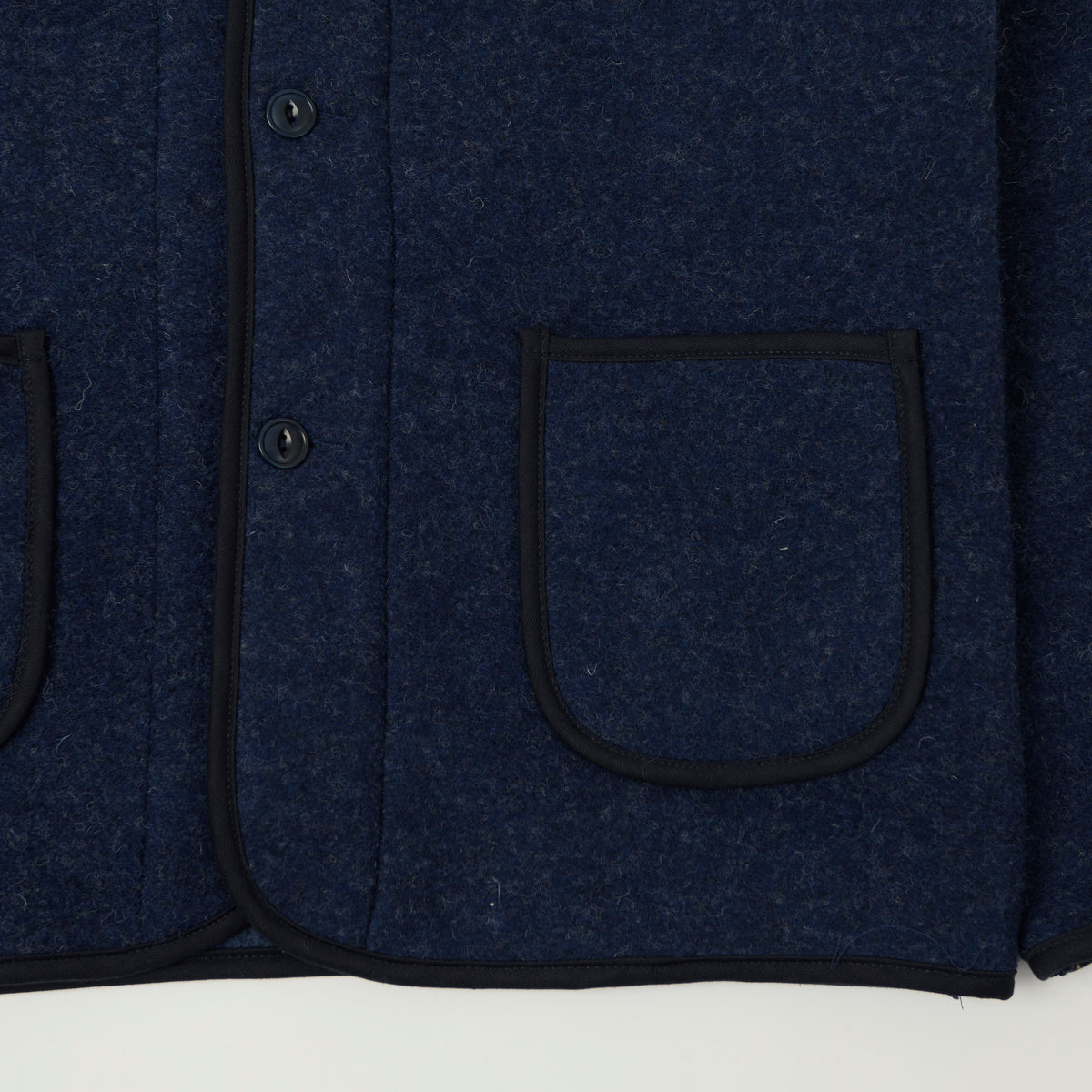 Outclass Boiled Wool Military Liner - Indigo