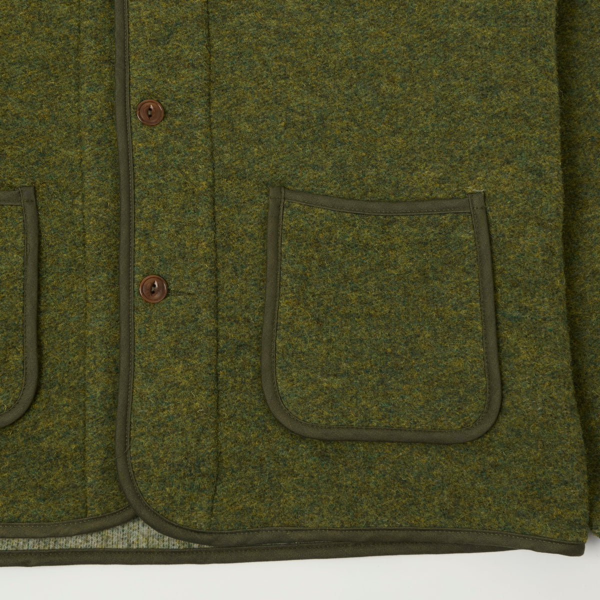 Outclass Boiled Wool Military Liner - Pine