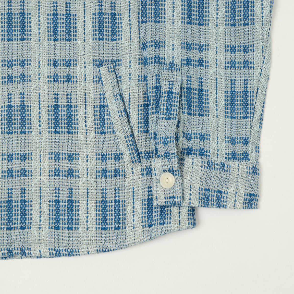 Outclass Sashiko Blanket Overshirt - Indigo