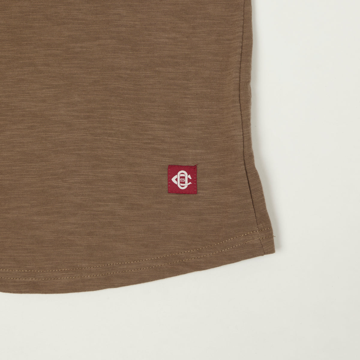 Outclass Slub Knit Henley T-Shirt - Mocha