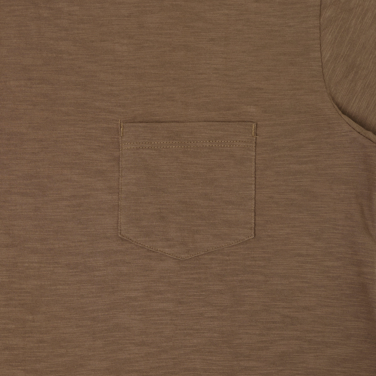 Outclass Slub Knit Pocket T-Shirt - Mocha