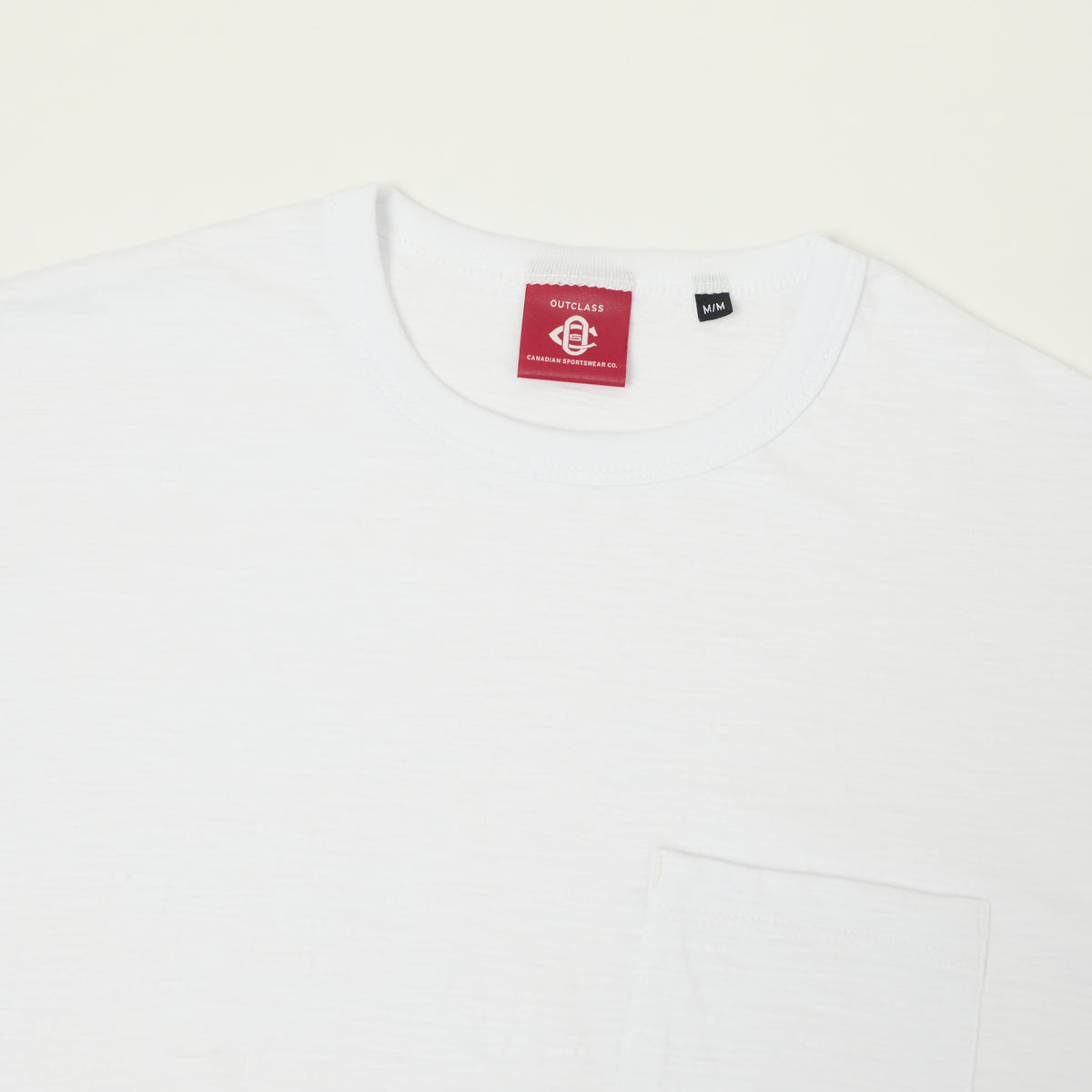 Outclass Slub Knit Pocket T-Shirt - White