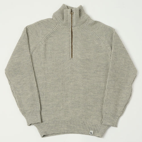 Peregrine Ford Quarter Zip Jumper - Light Grey