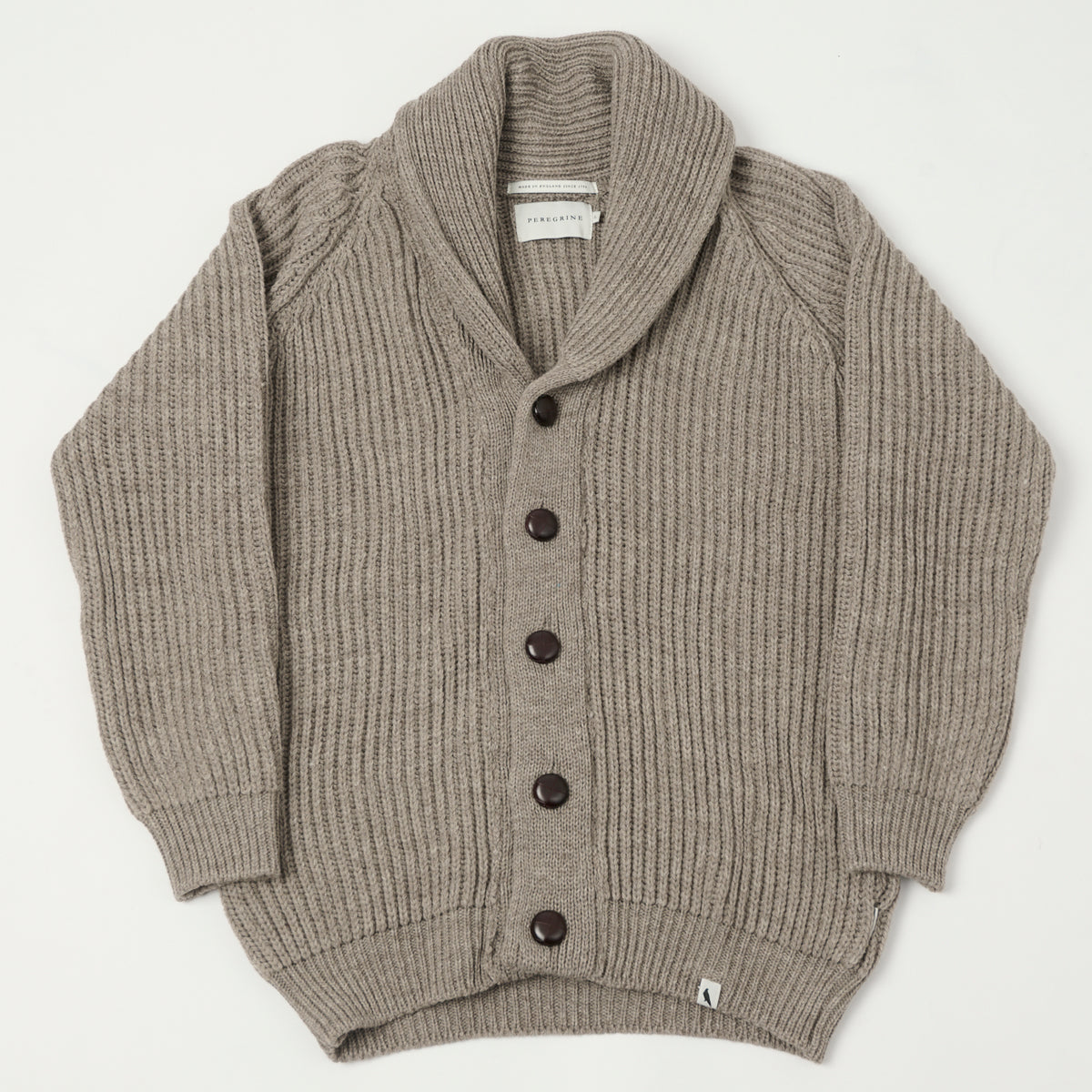 Peregrine Wilkinson Shawl Collar Cardigan - Oak