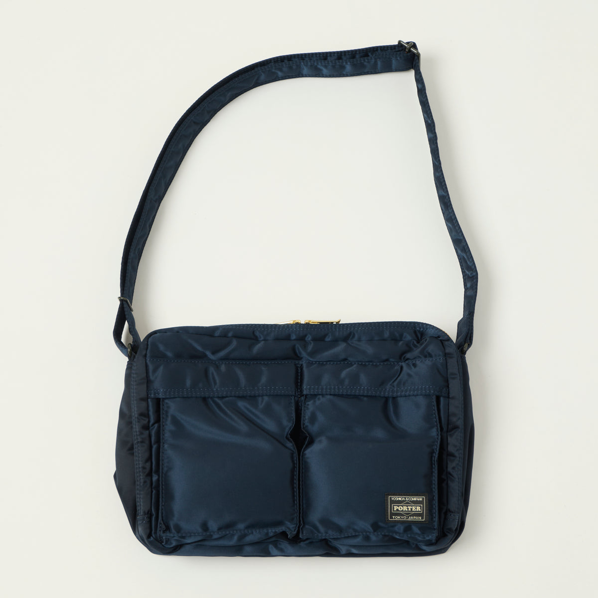 Porter-Yoshida & Co Bio Tanker Medium Zipped Sling Bag - Navy