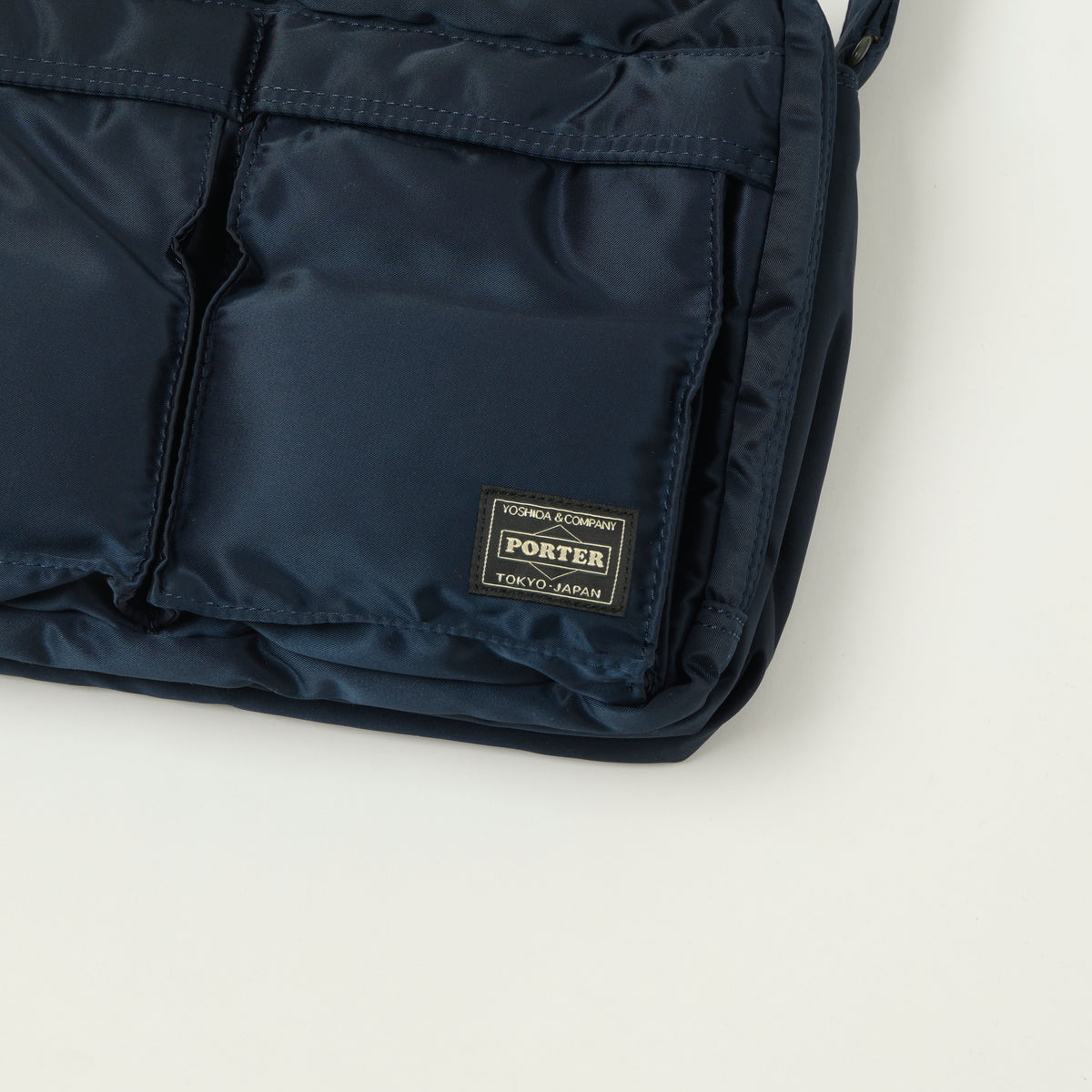Porter-Yoshida & Co Bio Tanker Medium Zipped Sling Bag - Navy