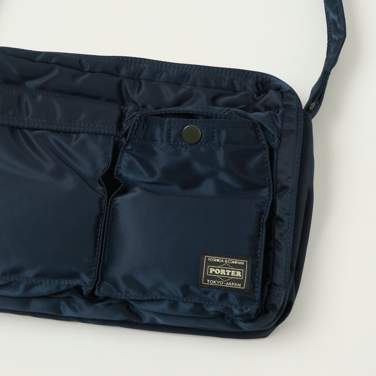 Porter-Yoshida & Co Bio Tanker Medium Zipped Sling Bag - Navy
