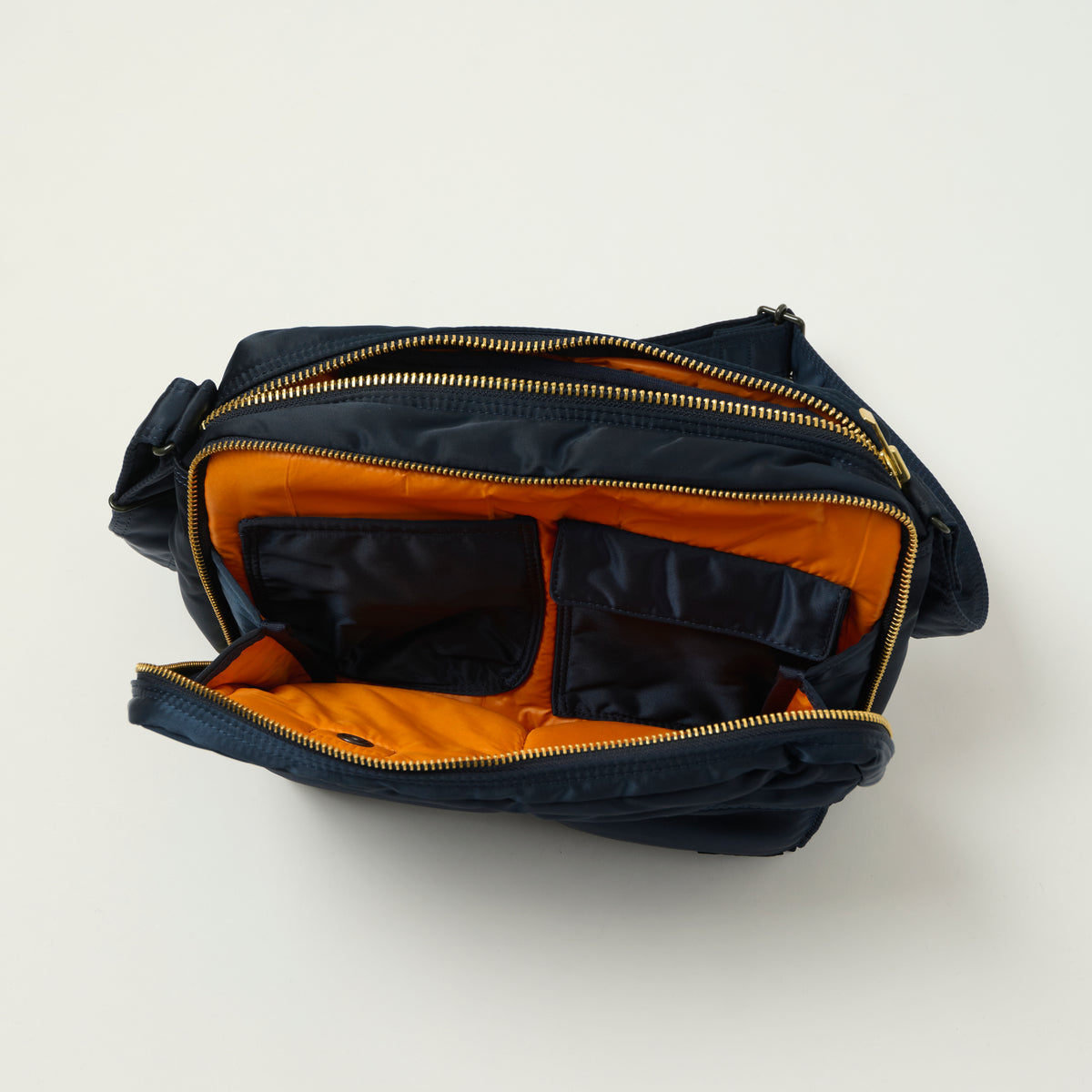 Porter-Yoshida & Co Bio Tanker Medium Zipped Sling Bag - Navy