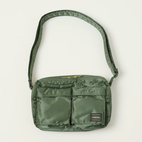 Porter-Yoshida & Co Bio Tanker Zipped Sling Bag - Sage Green