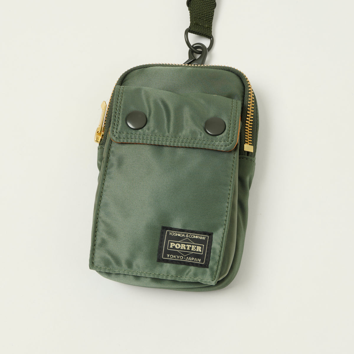 Porter-Yoshida & Co Bio Tanker Mobile Pouch - Sage Green