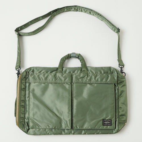 Porter-Yoshida & Co. Tanker 3-Way Briefcase - Sage Green