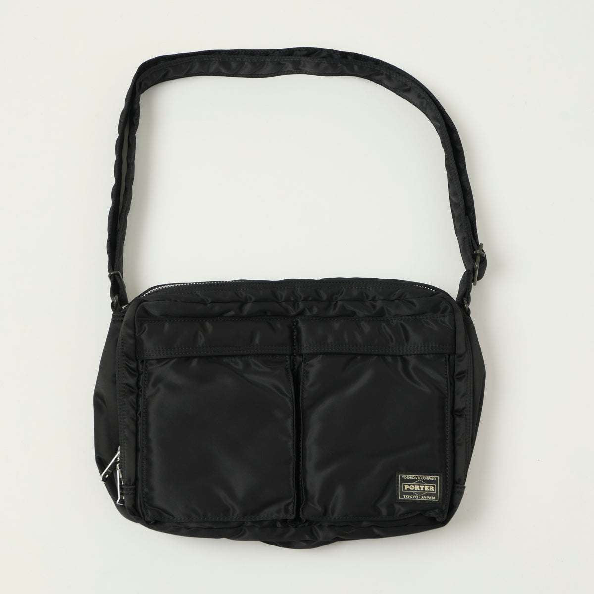 Porter-Yoshida & Co. Bio Tanker Large Zipped Sling Bag - Black