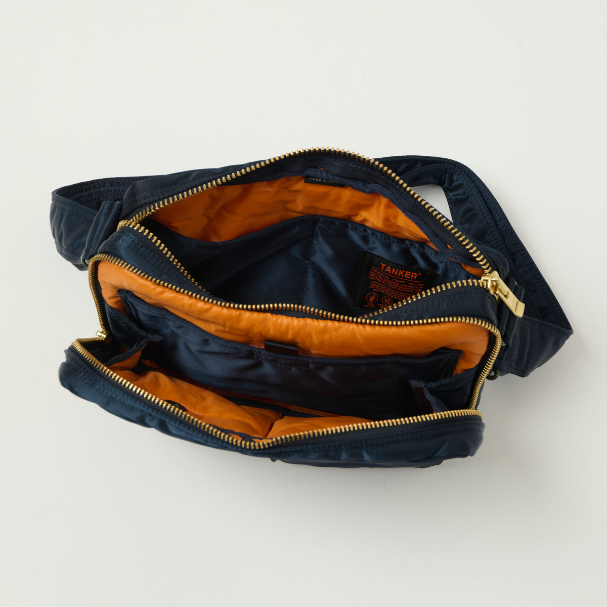 Porter-Yoshida & Co. Bio Tanker Zipped Sling Bag  - Navy