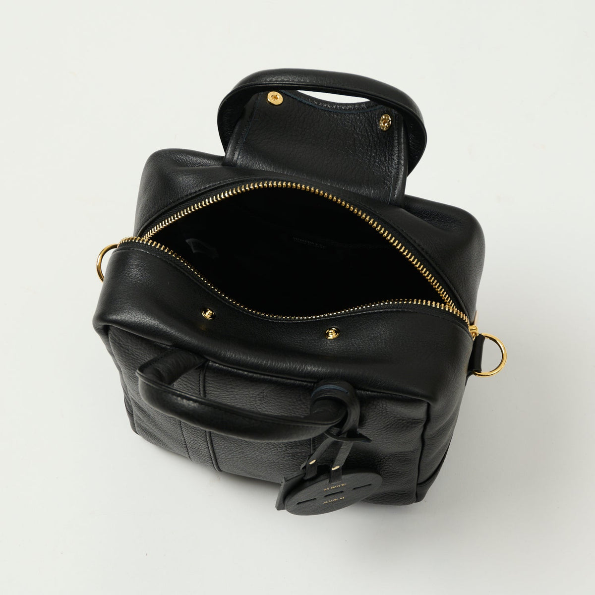 Porter-Yoshida & Co. Miniature 2 Way Leather Kit Bag - Black