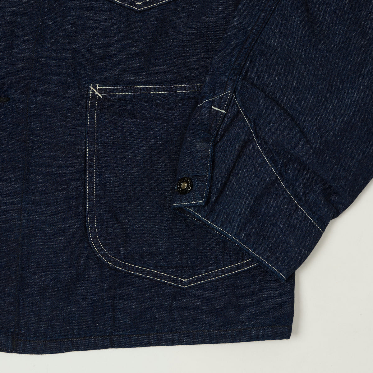 Post Overalls 8oz Denim Coverall Chore Jacket - One Wash