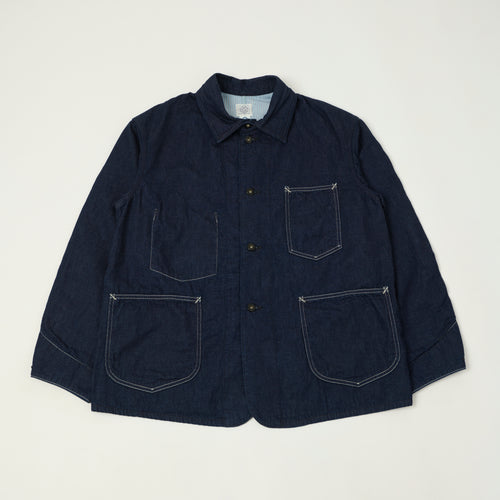 Post Overalls 8oz Denim Coverall Chore Jacket - One Wash