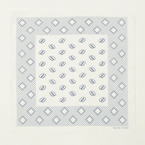 Post Overalls Circles Bandana - White