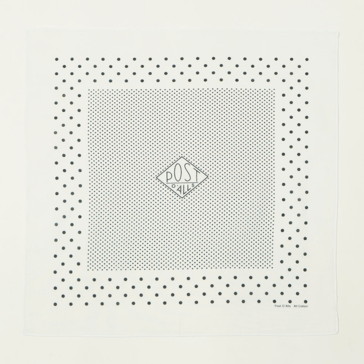 Post Overalls Dots Bandana - White/Charcoal