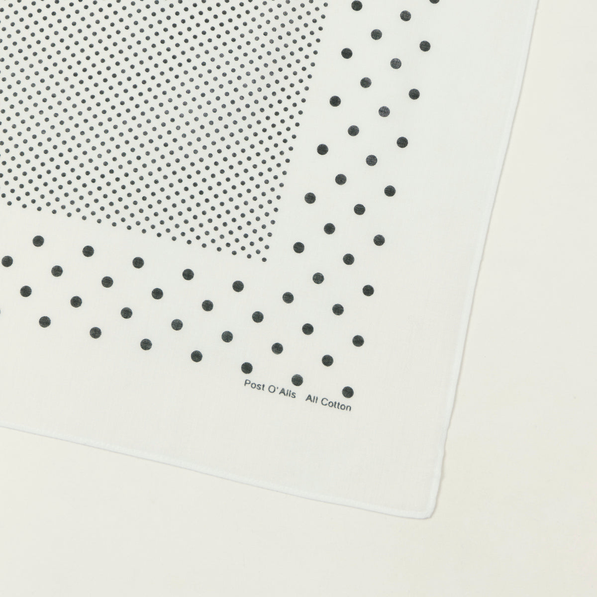 Post Overalls Dots Bandana - White/Charcoal
