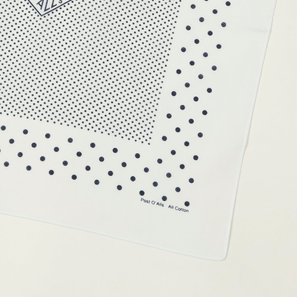 Post Overalls Dots Bandana - White/Navy