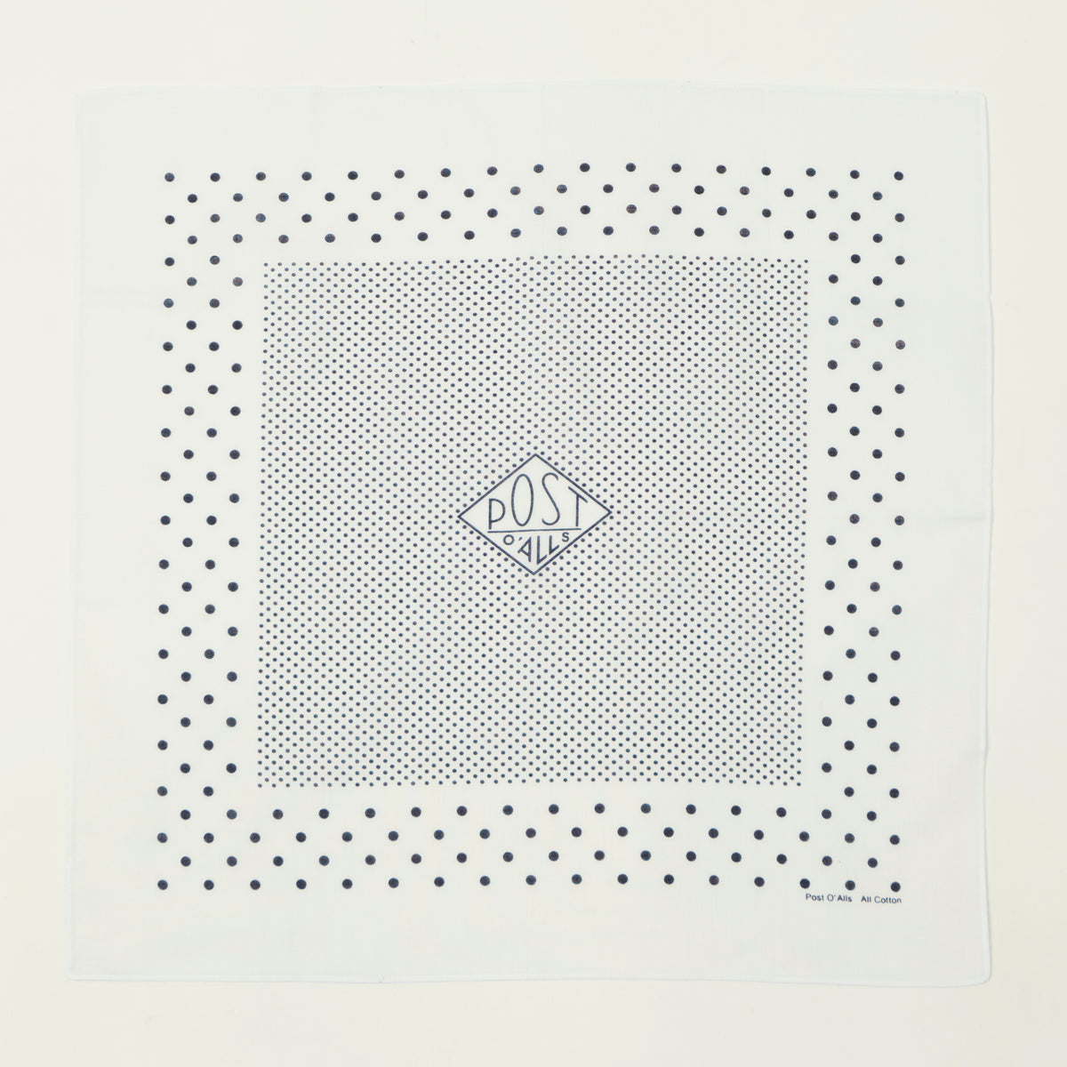 Post Overalls Dots Bandana - White/Navy