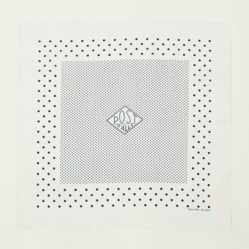 Post Overalls Dots Bandana - White/Navy